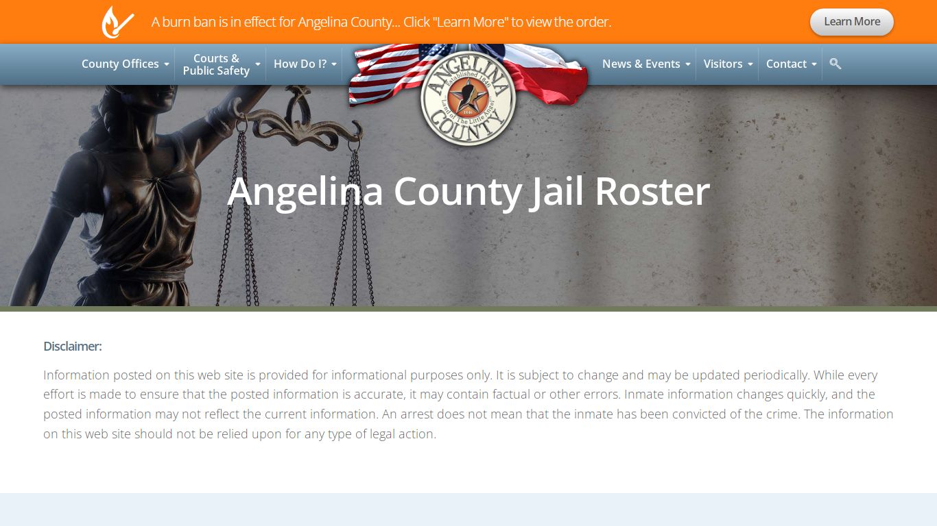 Jail Roster - Angelina County